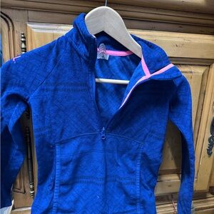 Roxy (Vail) Blue Kids Fleece with Pink Accents Sz 8 (S)